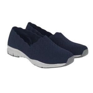 Skechers Seager Flat Loafer Sneaker Shoes Memory Foam Navy Blue Size 9.5